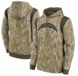Men's Los Angeles Chargers Nike Camo 2021 Salute To Service Therma Performance Pullover Hoodie