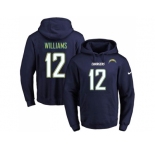 Nike Los Angeles Chargers #12 Mike Williams Navy Blue Name & Number Pullover NFL Hoodie