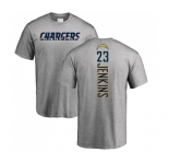 NFL Nike Los Angeles Chargers #23 Rayshawn Jenkins Ash Backer T-Shirt