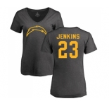 NFL Women's Nike Los Angeles Chargers #23 Rayshawn Jenkins Ash One Color T-Shirt