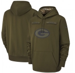 NFL Men's Green Bay Packers Nike Olive Salute to Service Pullover Hoodie