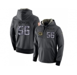 NFL Men's Nike Green Bay Packers #56 Julius Peppers Stitched Black Anthracite Salute to Service Player Performance Hoodie
