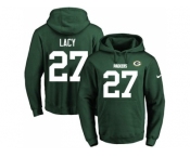Nike Green Bay Packers #27 Eddie Lacy Green Name & Number Pullover NFL Hoodie