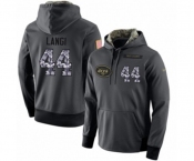 Football Men's New York Jets #44 Harvey Langi Stitched Black Anthracite Salute to Service Player Performance Hoodie