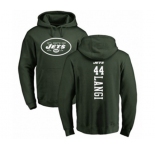 Football New York Jets #44 Harvey Langi Green Backer Pullover Hoodie