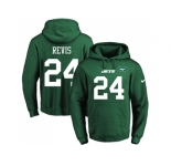 Nike New York Jets #24 Darrelle Revis Green Name & Number Pullover NFL Hoodie