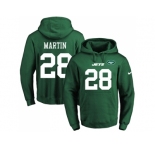 Nike New York Jets #28 Curtis Martin Green Name & Number Pullover NFL Hoodie