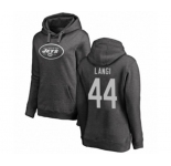 Football Women's New York Jets #44 Harvey Langi Ash One Color Pullover Hoodie