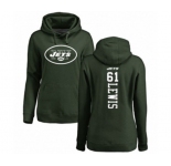 Football Women's New York Jets #61 Alex Lewis Green Backer Pullover Hoodie