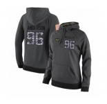Football Women's New York Jets #96 Henry Anderson Stitched Black Anthracite Salute to Service Player Performance Hoodie