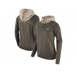 Women New York Jets Nike Olive Salute to Service Performance Pullover Hoodie