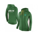 Women Nike New York Jets Full-Zip Performance Hoodie Green