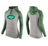 Women Nike New York Jets Performance Hoodie Grey & Green_2