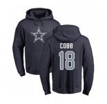 Football Dallas Cowboys #18 Randall Cobb Navy Blue Name & Number Logo Pullover Hoodie
