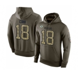 Football Green Bay Packers #18 Randall Cobb Green Salute To Service Men's Pullover Hoodie