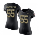 NFL Women's Nike Dallas Cowboys #55 Leighton Vander Esch Black Camo Salute to Service T-Shirt
