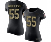 NFL Women's Nike Dallas Cowboys #55 Leighton Vander Esch Black Camo Salute to Service T-Shirt