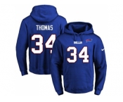 Nike Buffalo Bills #34 Thurman Thomas Royal Blue Name & Number Pullover NFL Hoodie