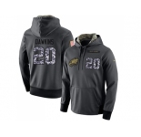 NFL Men's Nike Philadelphia Eagles #20 Brian Dawkins Stitched Black Anthracite Salute to Service Player Performance Hoodie
