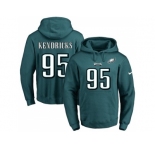Nike Philadelphia Eagles #95 Mychal Kendricks Midnight Green Name & Number Pullover NFL Hoodie