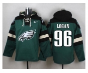 Nike Philadelphia Eagles #96 Bennie Logan Green Player Pullover Hoodie