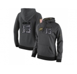 NFL Women's Nike Philadelphia Eagles #13 Nelson Agholor Stitched Black Anthracite Salute to Service Player Performance Hoodie
