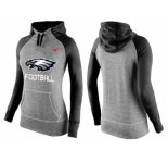 Women Nike Philadelphia Eagles Performance Hoodie Grey & Black_1