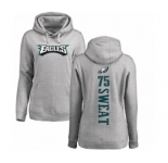 Women's Nike Philadelphia Eagles #75 Josh Sweat Ash Backer Pullover Hoodie