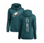 Women's Nike Philadelphia Eagles #75 Josh Sweat Green Backer Pullover Hoodie