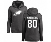 Women's Nike Philadelphia Eagles #80 Jordan Matthews Ash One Color Pullover Hoodie