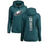 Women's Philadelphia Eagles #51 Zach Brown Green Backer Pullover Hoodie