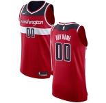 Men's Washington Wizards Customized Authentic Red Road Basketball Jersey - Icon Edition