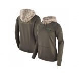 Women Jacksonville Jaguars Nike Olive Salute to Service Performance Pullover Hoodie