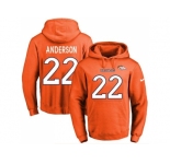 Nike Denver Broncos #22 C.J. Anderson Orange Name & Number Pullover NFL Hoodie