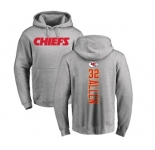 Football Kansas City Chiefs #32 Marcus Allen Ash Backer Pullover Hoodie