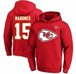 Men's Kansas City Chiefs #15 Patrick Mahomes Red Super Bowl LVII Big & Tall Name & Number Pullover Hoodie