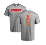 Football Kansas City Chiefs #32 Marcus Allen Ash Backer T-Shirt