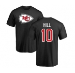 NFL Nike Kansas City Chiefs #10 Tyreek Hill Black Name & Number Logo T-Shirt