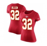 Football Women's Kansas City Chiefs #32 Marcus Allen Red Rush Pride Name & Number T-Shirt