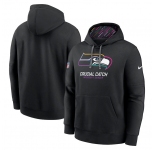 Men's Seattle Seahawks Black 2024 Crucial Catch Club Pullover Hoodie