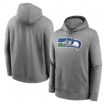 Men's Seattle Seahawks Heather Gray Primary Logo Long Sleeve Hoodie