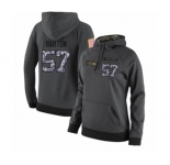 Football Women's Seattle Seahawks #57 Cody Barton Stitched Black Anthracite Salute to Service Player Performance Hoodie