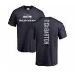 Football Seattle Seahawks #57 Cody Barton Navy Blue Backer T-Shirt