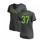 Football Women's Seattle Seahawks #37 Quandre Diggs Ash One Color T-Shirt