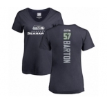 Football Women's Seattle Seahawks #57 Cody Barton Navy Blue Backer T-Shirt