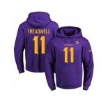 Nike Minnesota Vikings #11 Laquon Treadwell Purple(Gold No.) Name & Number Pullover NFL Hoodie