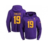 Nike Minnesota Vikings #19 Adam Thielen Purple(Gold No.) Name & Number Pullover NFL Hoodie