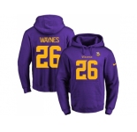 Nike Minnesota Vikings #26 Trae Waynes Purple(Gold No.) Name & Number Pullover NFL Hoodie