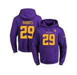 Nike Minnesota Vikings #29 Xavier Rhodes Purple(Gold No.) Name & Number Pullover NFL Hoodie