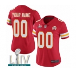 Women's Kansas City Chiefs Customized Red Team Color Vapor Untouchable Custom Limited Super Bowl LIV Bound Football Jersey